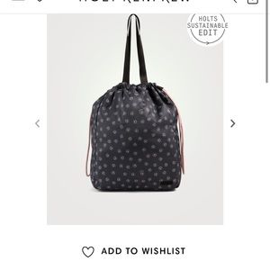 Ganni Recycled Tech Drawstring Tote Bag In Smiley Print